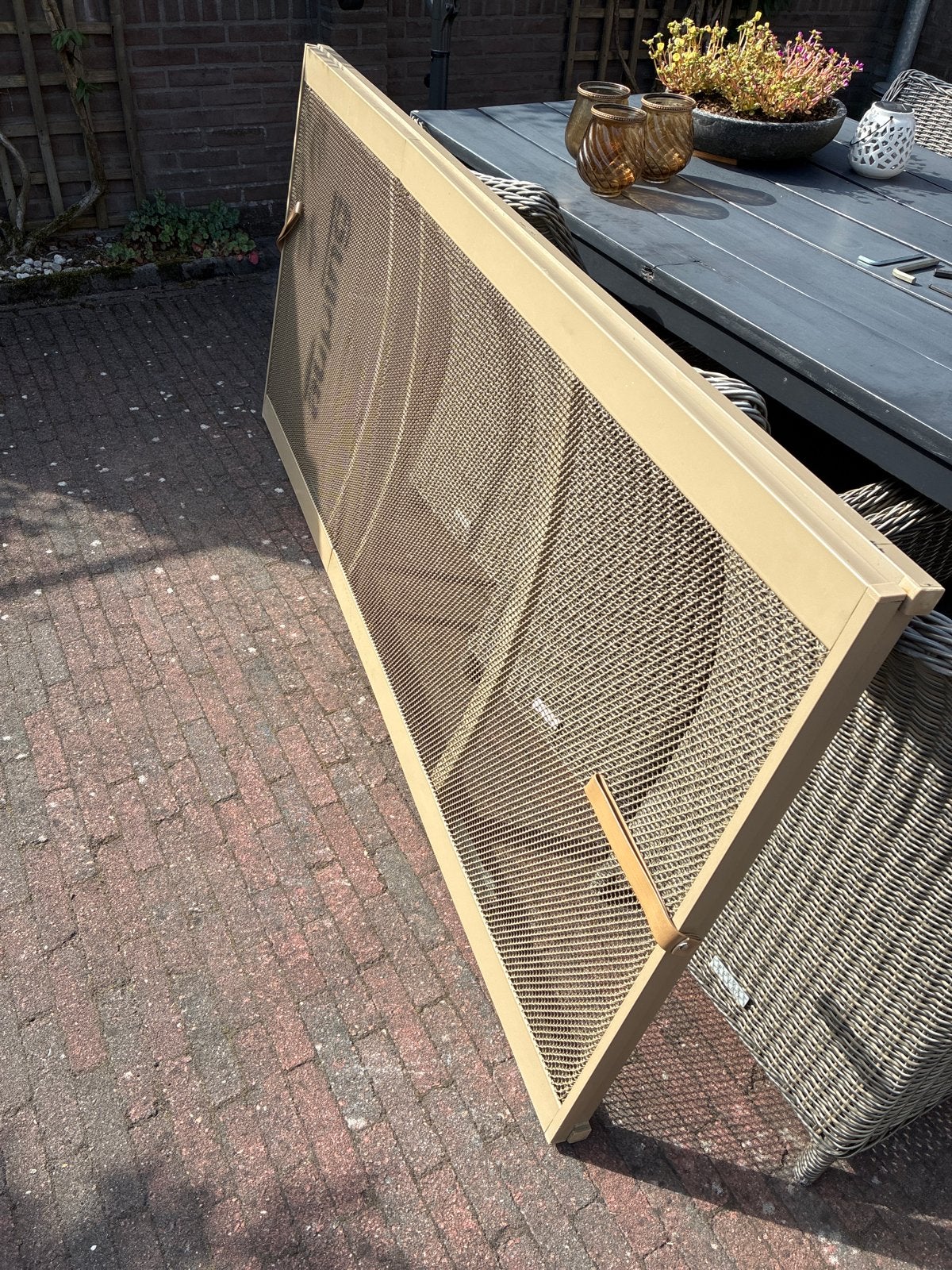 Auping spiraal bedbodem., Ophalen, 90 cm, Eenpersoons, Beige
