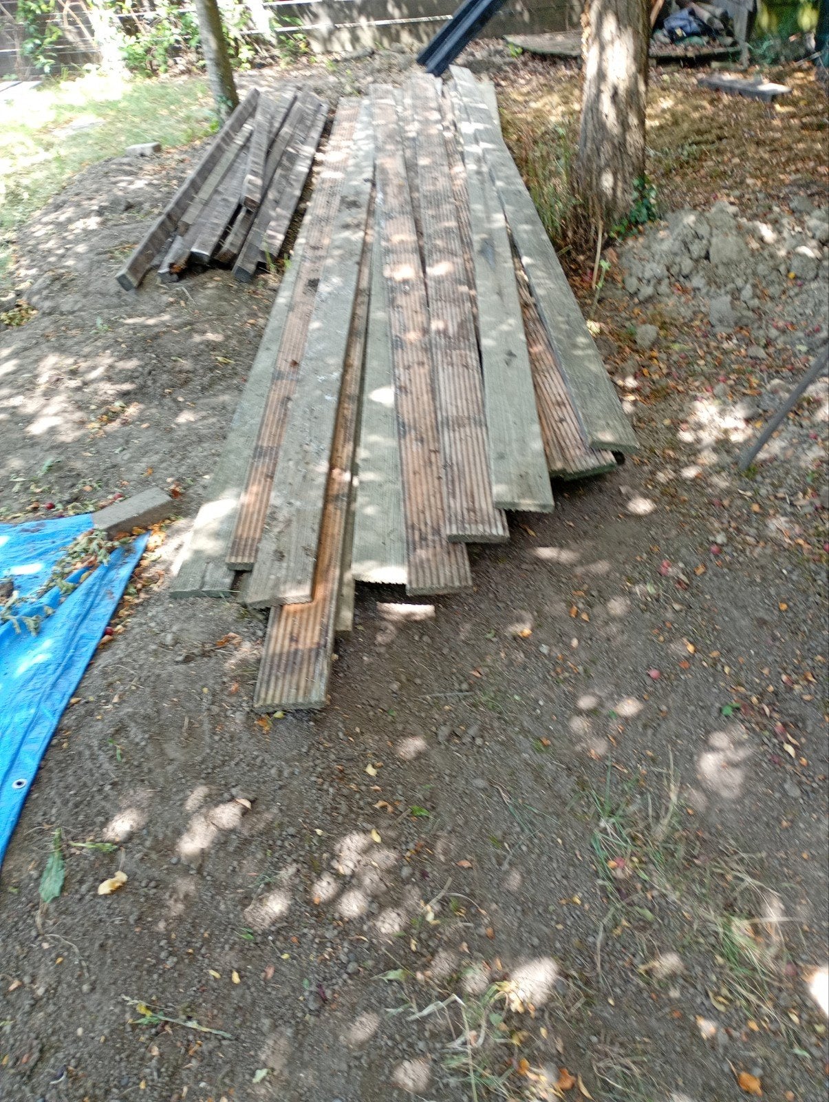 Gebruikte Douglas houten vlonderplanken, Tuin en Terras, Terrasdelen en Vlonders, Ophalen, Gebruikt, Hout