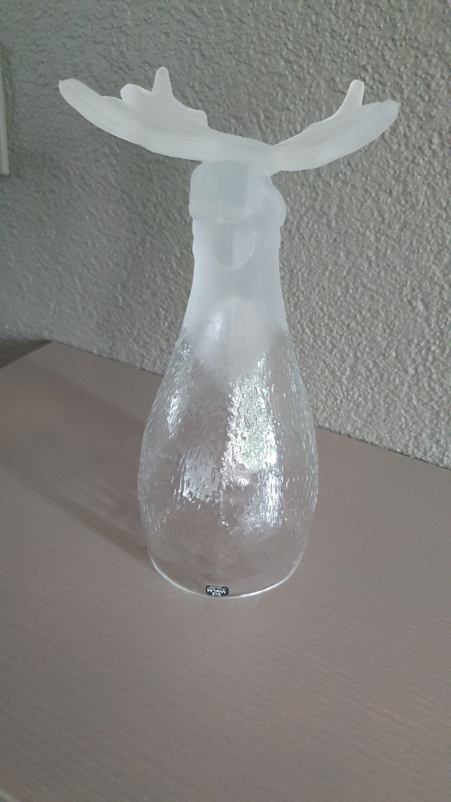 Uniek Vitreum drinkglas met Eland-gewei als voet, Ophalen of Verzenden