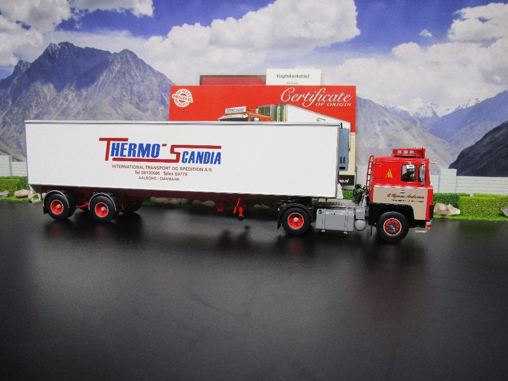 tekno 82195 bjarne andersen scania 141 met 2 as koeloplegger, Hobby en Vrije tijd, Ophalen of Verzenden, Nieuw, Bus of Vrachtwagen