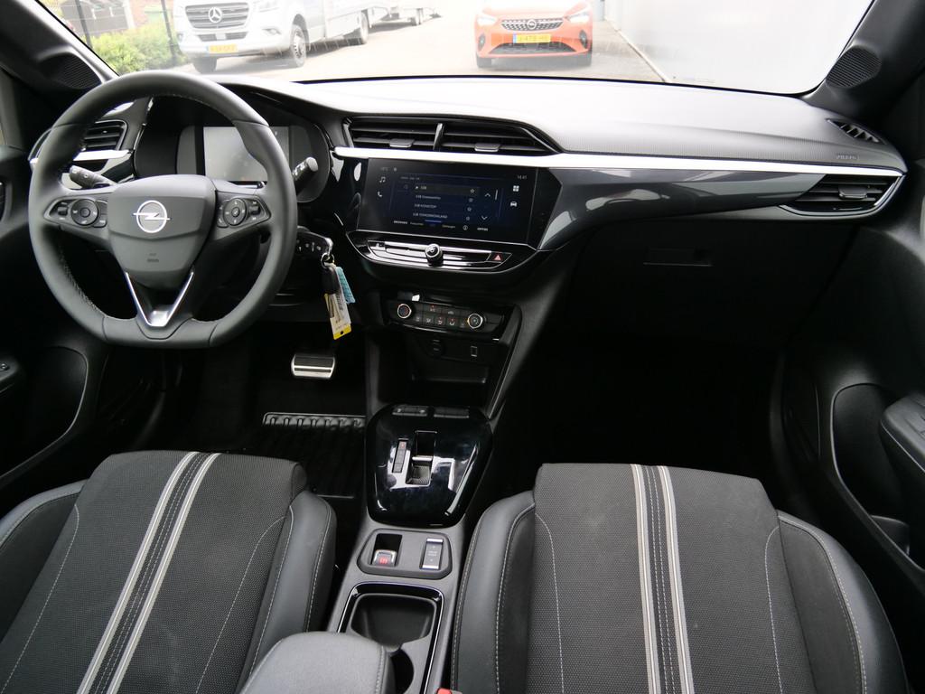 Opel Corsa 1.2 Turbo Hybrid GS 100 Pk Automaat DAB / Apple C, Auto's, Opel, Stof, 1199 cc, Wit, Hybride Elektrisch/Benzine