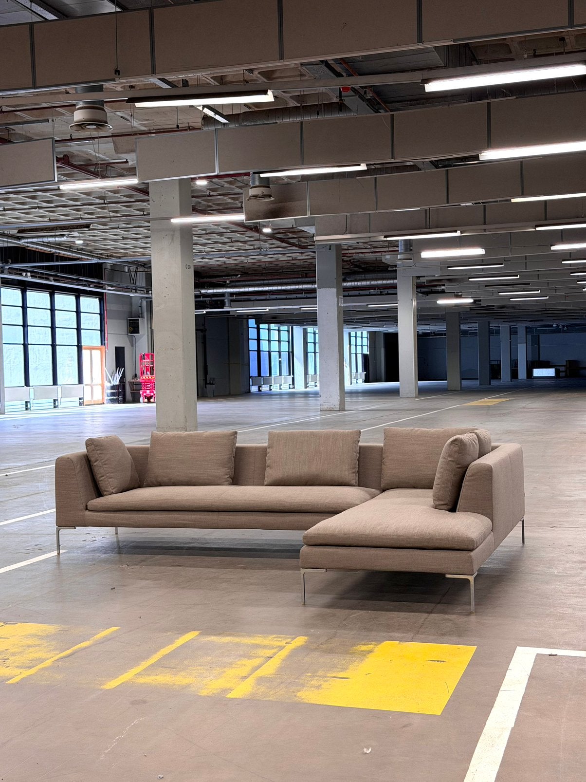 B&B Italia Charles Hoekbank | Taupe | NIEUWSTAAT + Garantie, Overige materialen, Hoekbank, 300 cm of meer, Ophalen of Verzenden