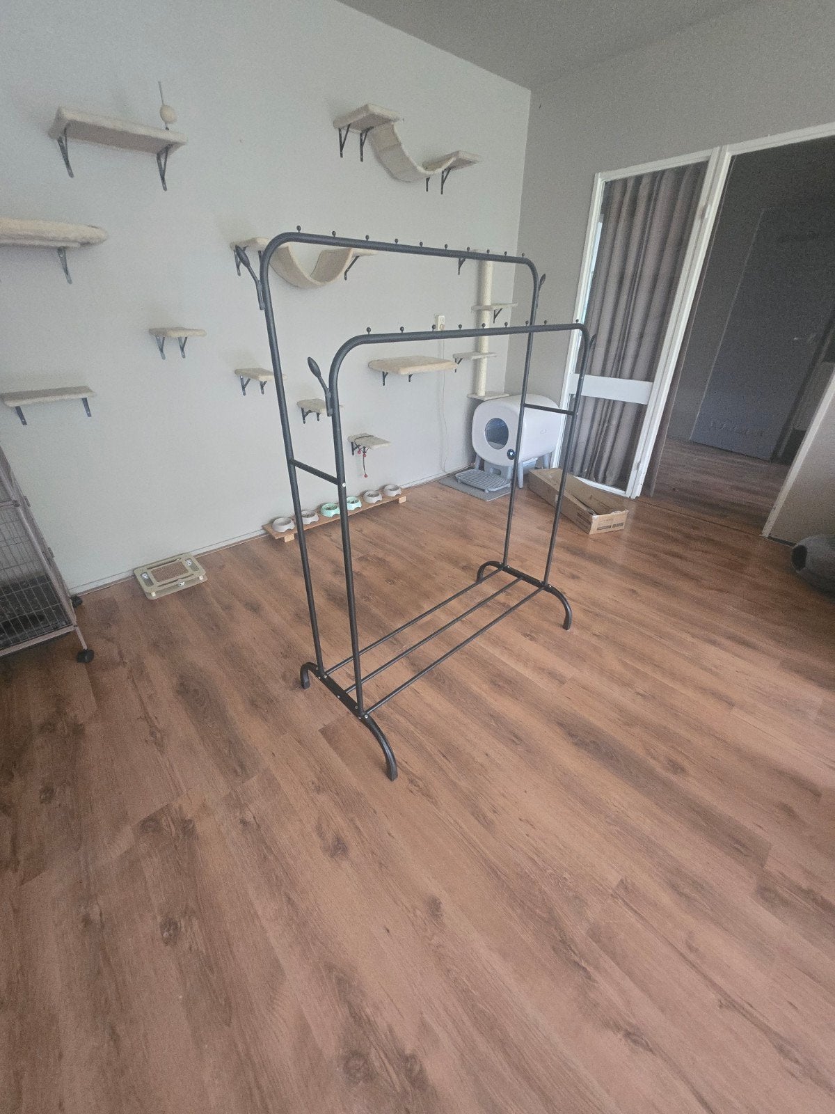 Kleding rek, Ophalen