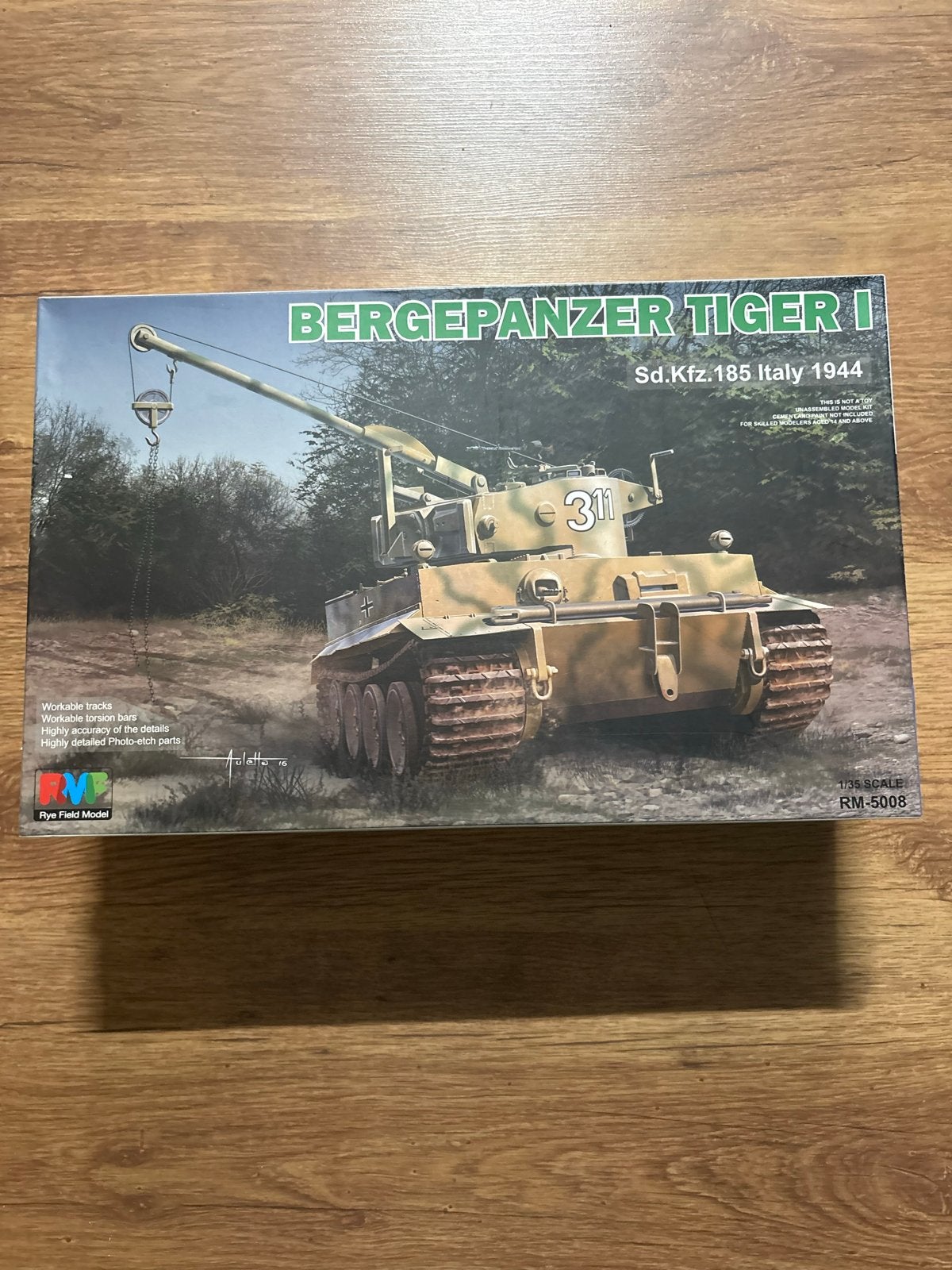 Bergepanzer Tiger I Sd.Kfz. 185 Italy 1944 modelbouw, Tank, 1:32 tot 1:50, Nieuw, Ophalen