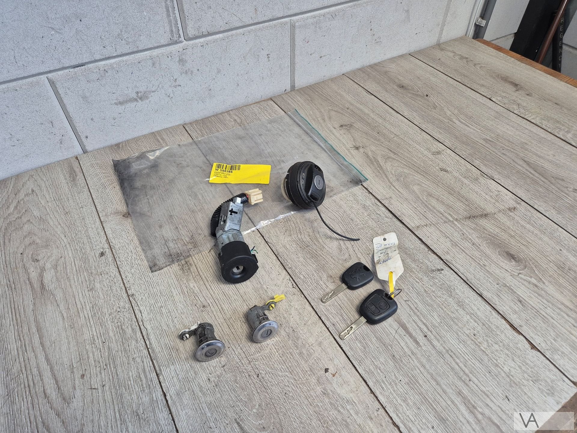 Slotenset contactslot deurslot Peugeot 107 Citroen C1 Aygo, Gebruikt, -, -, Ophalen of Verzenden