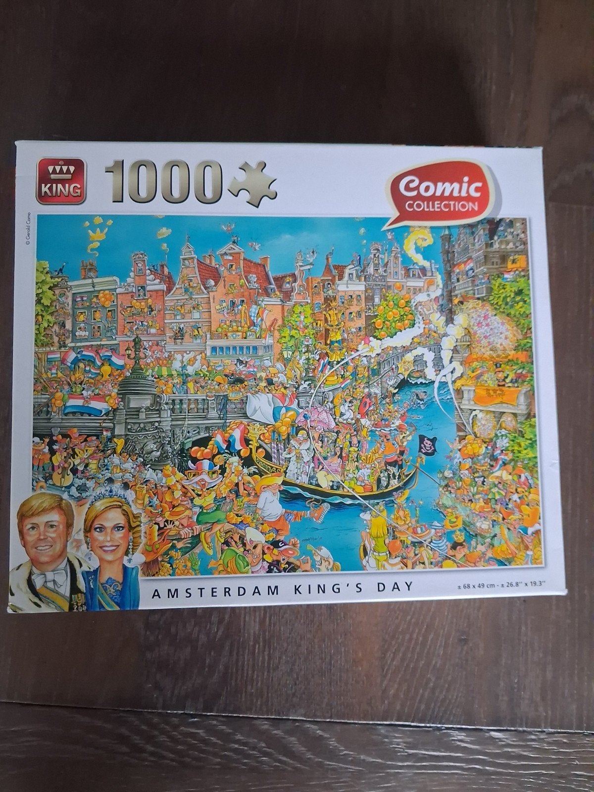 King Legpuzzel 1000 stukjes - Amsterdam King's Day, Ophalen of Verzenden, 500 t/m 1500 stukjes, Zo goed als nieuw, Legpuzzel