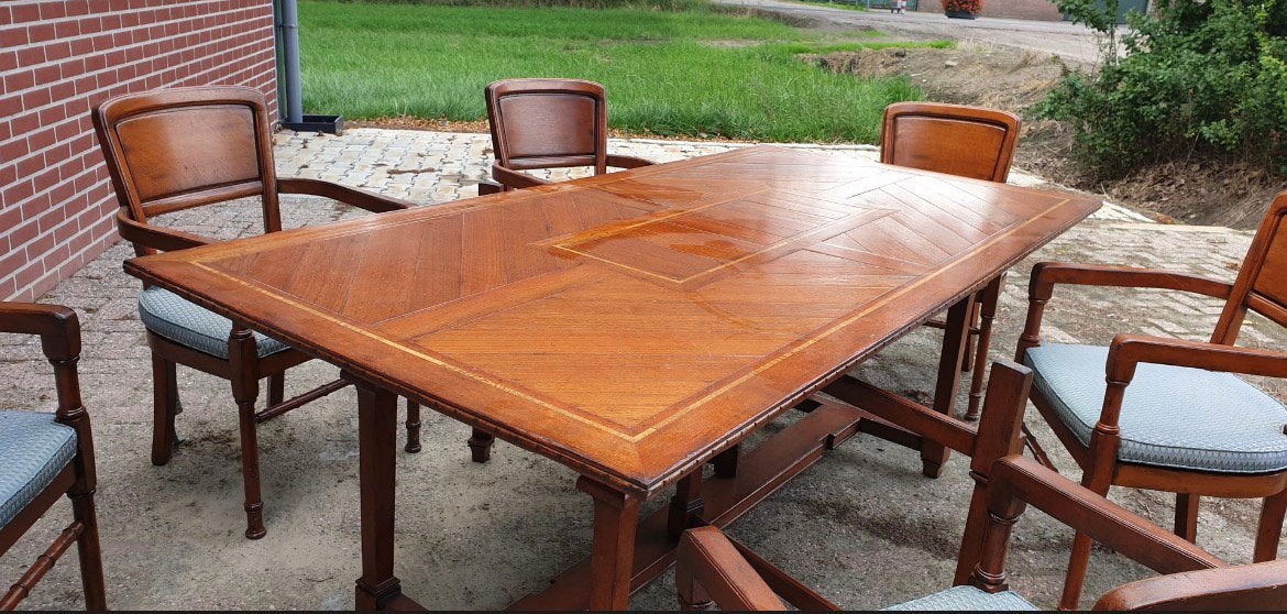 Kersenhout eetkamer hangoor tafel, Ophalen