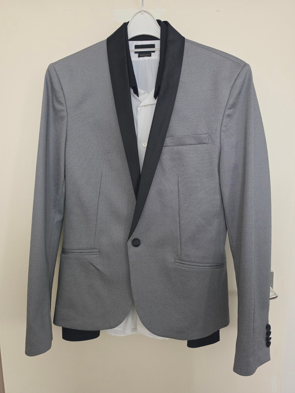Feestelijk jasje Zara Man met overhemd, Maat 48/50 (M), Zwart, Nieuw, Ophalen of Verzenden