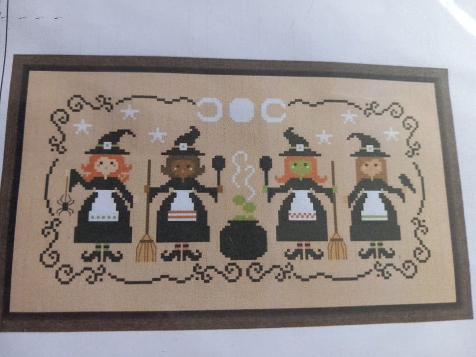 Borduurpakket All the Witches heksen 14CT Aida, Hobby en Vrije tijd, Ophalen of Verzenden, Nieuw, Handborduren, Borduurpakket