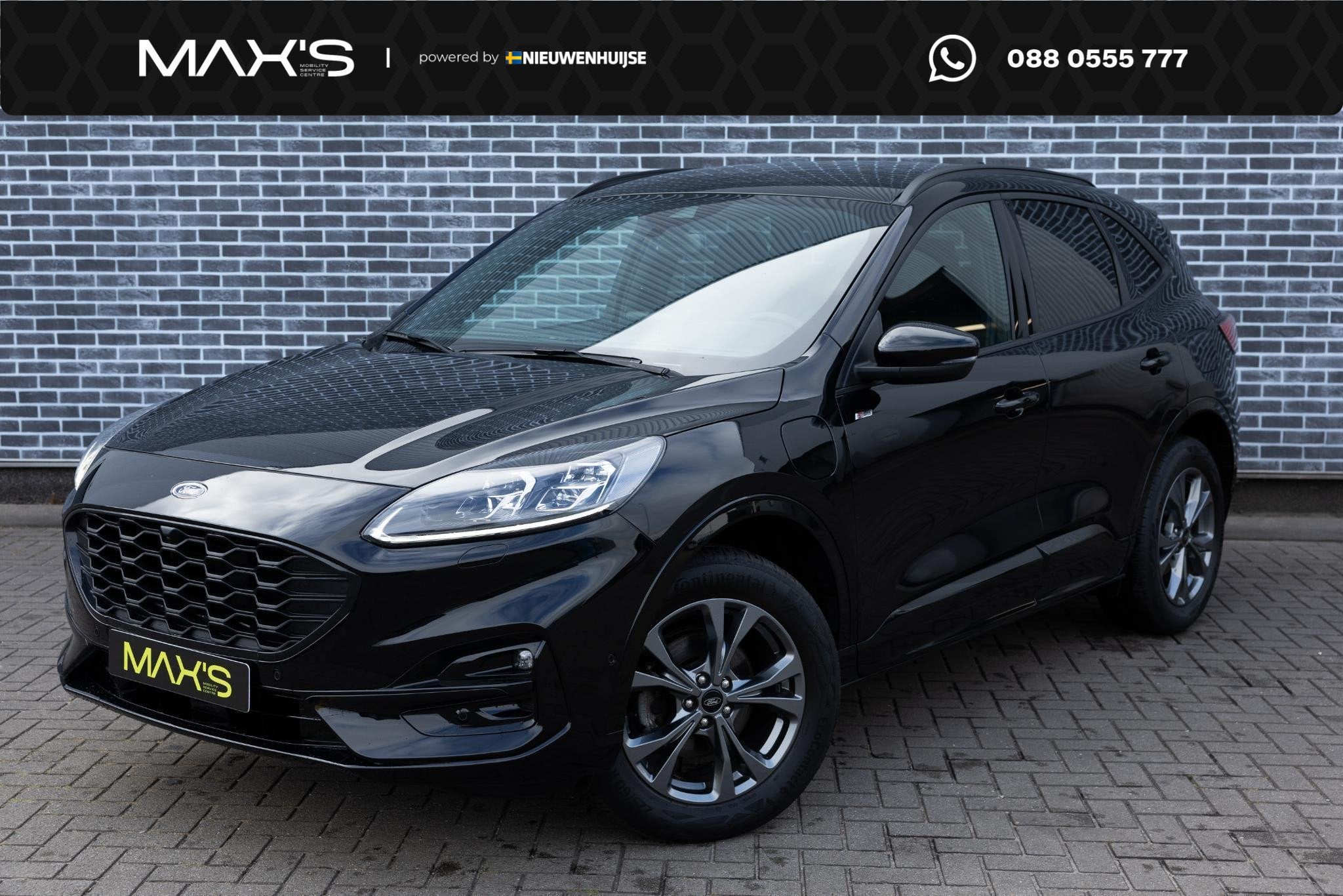 Ford Kuga 2.5 PHEV ST-Line X | Plug-in Hybrid | Achteruitrij, Auto's, 14 kWh, 4 cilinders, Leder en Stof, Zwart