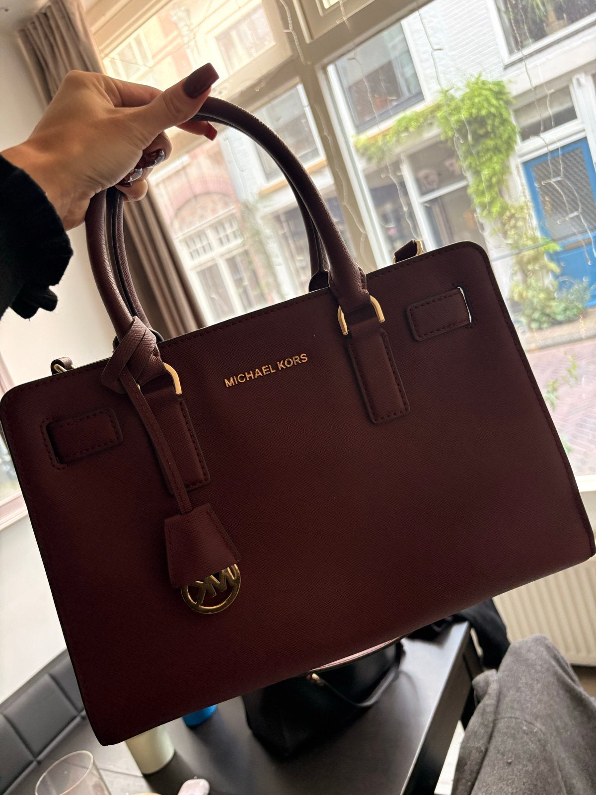 Michael Kors Handtas - Bordeauxrood, Ophalen, Zo goed als nieuw, Rood, Handtas