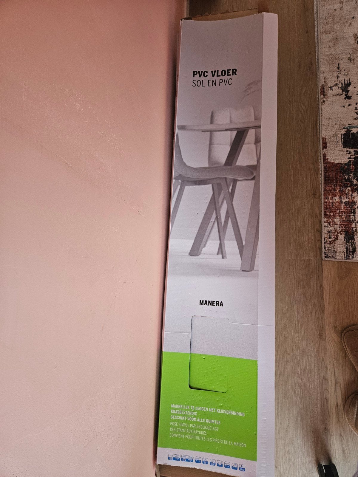 5,5 pak (~12m2) click PVC naturel eiken look, Ophalen, Kunststof, 50 tot 150 cm, Overige typen