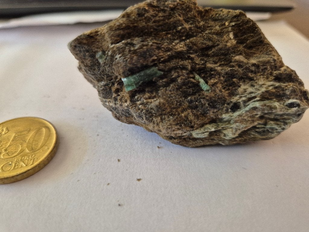 smaragd habachtal oostenrijk  3 stukjes, Verzenden
