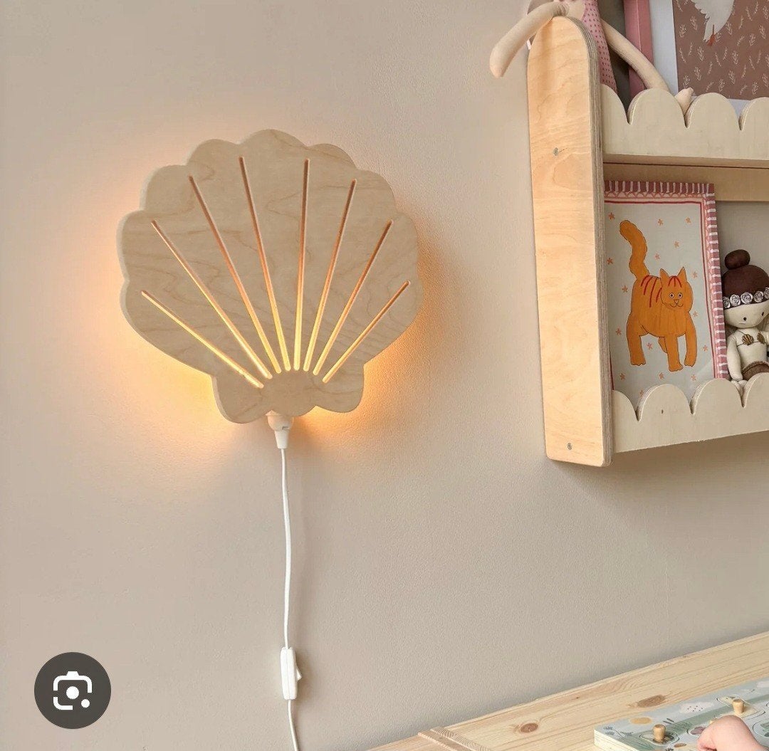 Toddie Houten Schelp Lamp, Ophalen of Verzenden, Nieuw