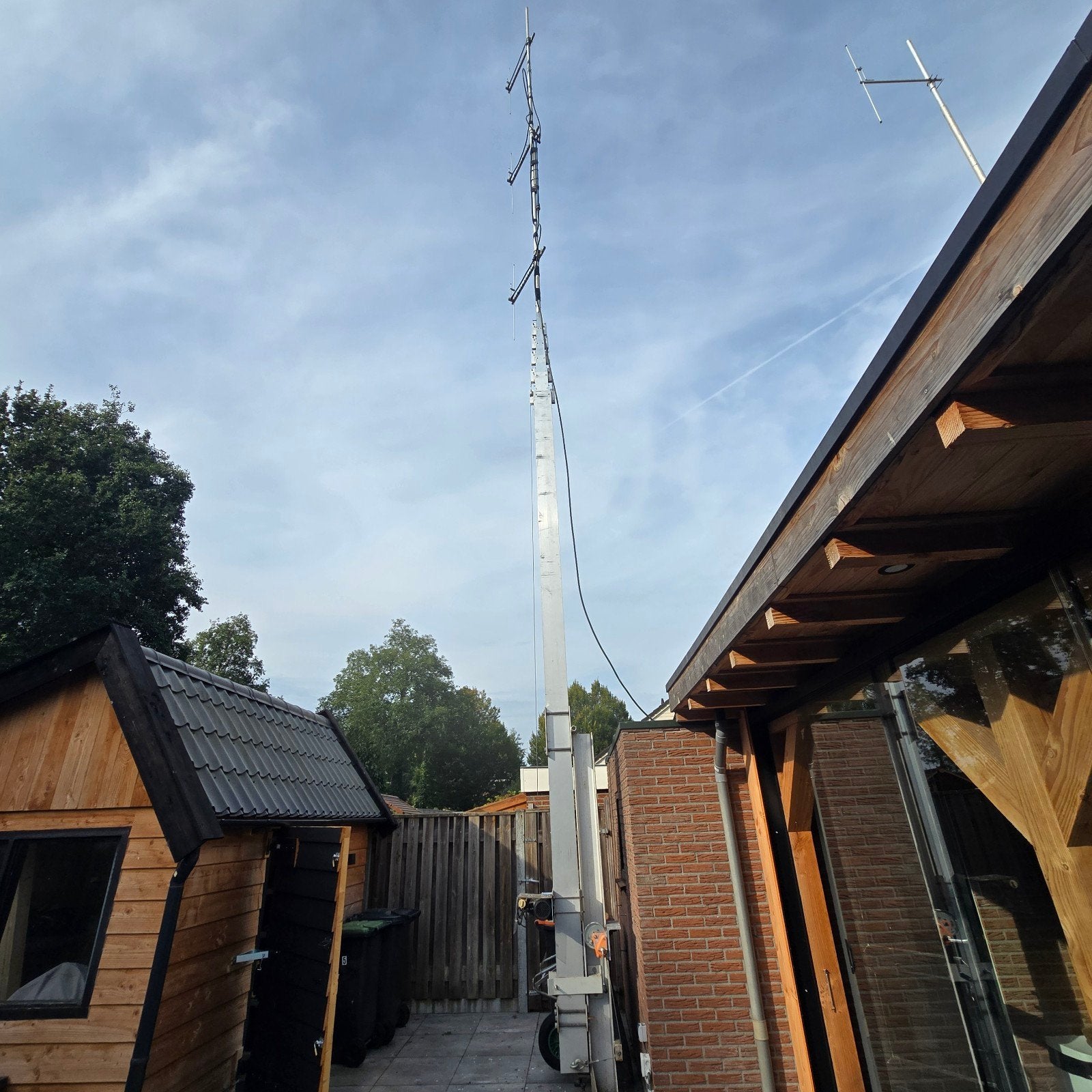 6x6 Aluminium Mast met Top Pijp 9m - Zonder Antennes, Telecommunicatie, Ophalen, Gebruikt, Mast