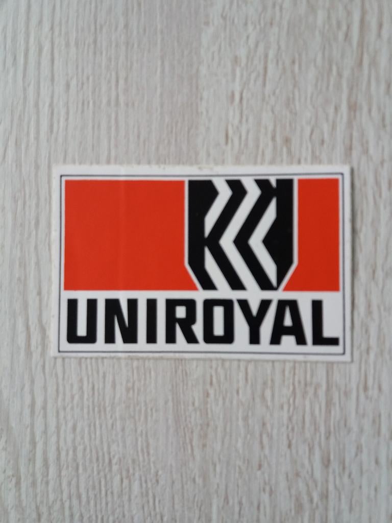 sticker UNIROYAL, Ophalen of Verzenden, Zo goed als nieuw, Merk