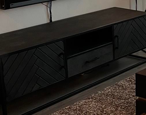 Tv meubel visgraat, Ophalen, 100 tot 150 cm, Zo goed als nieuw, Minder dan 100 cm