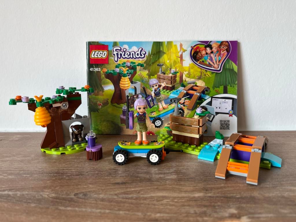 Lego Friends 41363 Mia's Bosavontuur, Ophalen of Verzenden, Zo goed als nieuw, Complete set, Lego