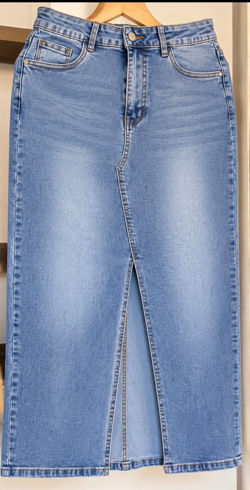 Jeans rok, Kleding | Dames, Blauw, Maat 42/44 (L), Nieuw, Ophalen of Verzenden