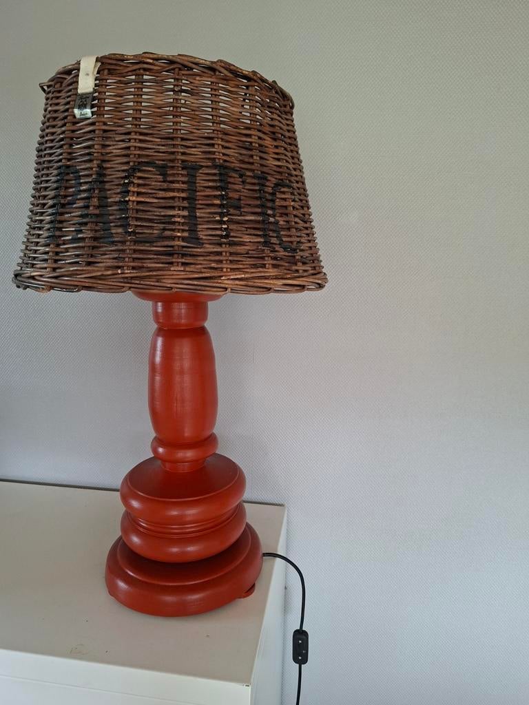 Riviera Maison tafellamp, groot, Ophalen, Gebruikt, Hout