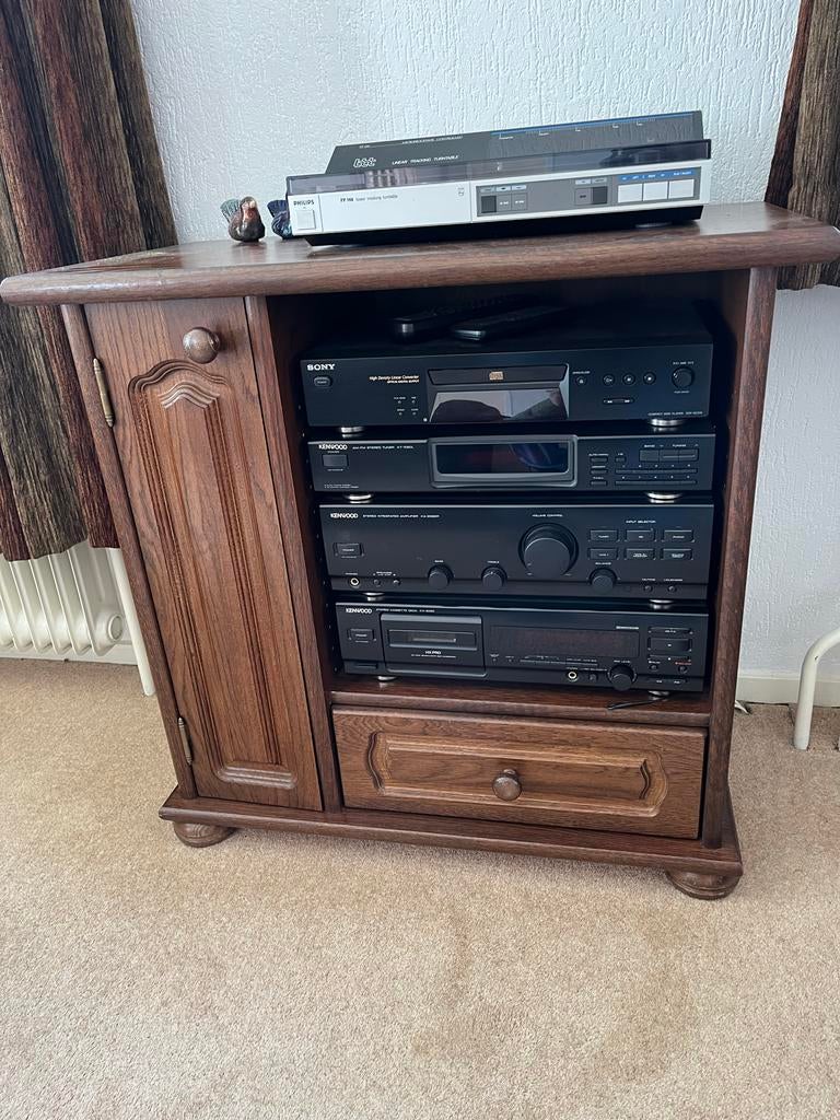 Stereo meubel 82x45x78h - Klassiek design, Ophalen, Gebruikt, 50 tot 100 cm, Minder dan 100 cm