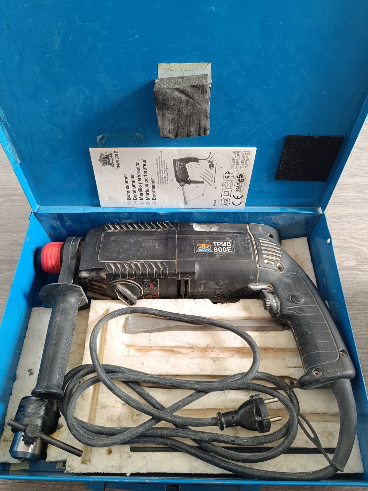 Boorhamer TPMB 800 E - Krachtige boor- en breekhamer, Boor- en/of Breekhamer, Ophalen of Verzenden, Klopboormechanisme, Gebruikt