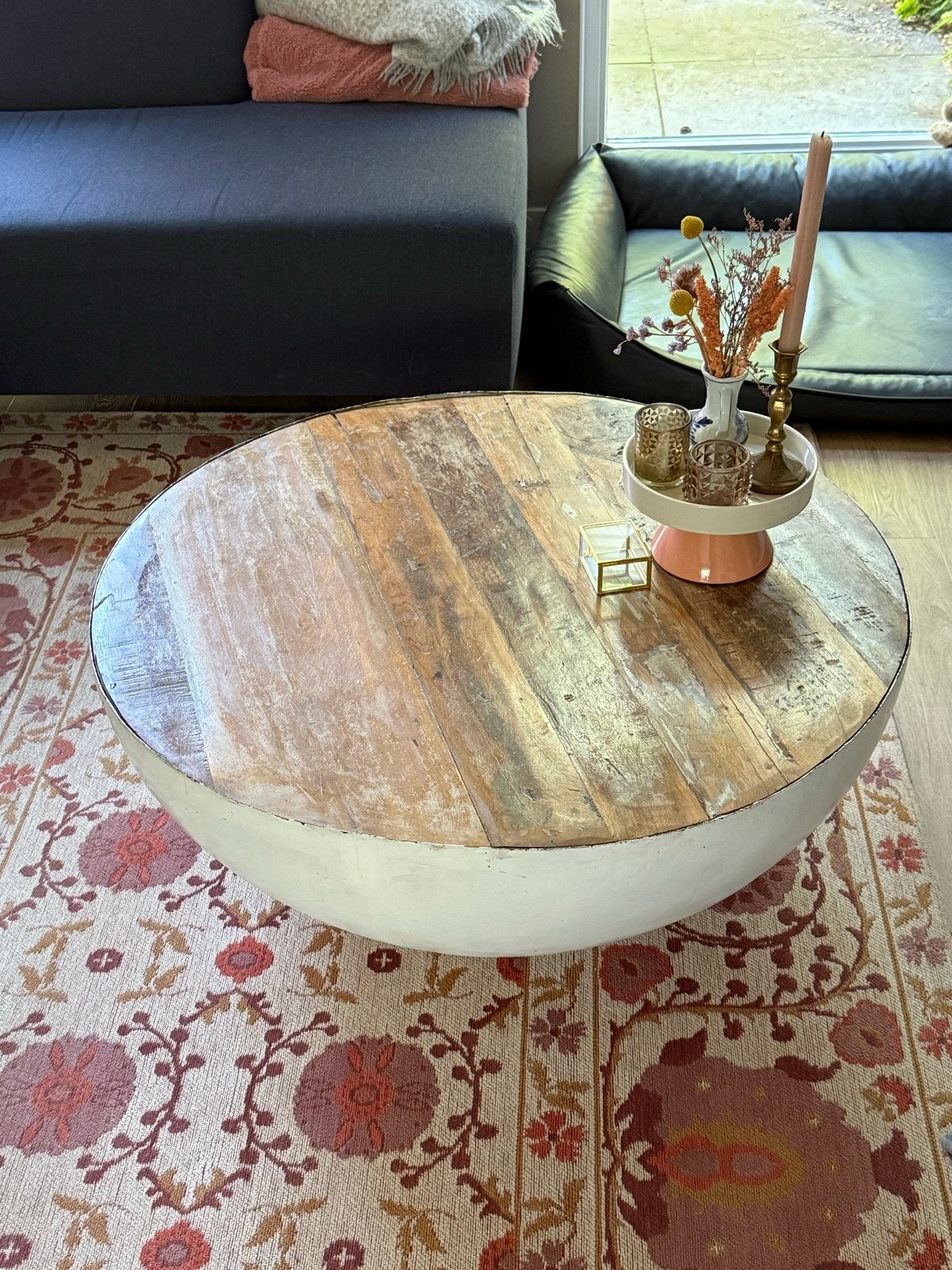 Salontafel By Boo, Huis en Inrichting, Tafels | Salontafels, Ophalen, Gebruikt, 100 tot 150 cm, Rond