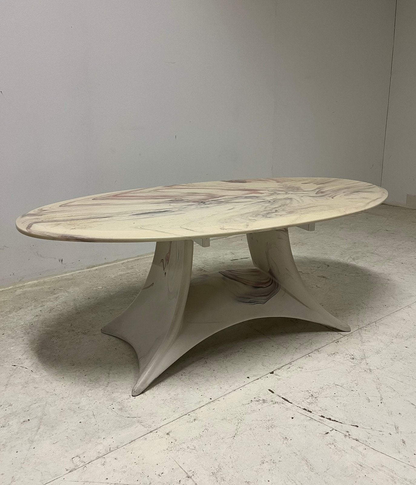 Marmorino salontafel made in Italy., Ophalen, 100 tot 150 cm, 50 tot 100 cm, Zo goed als nieuw