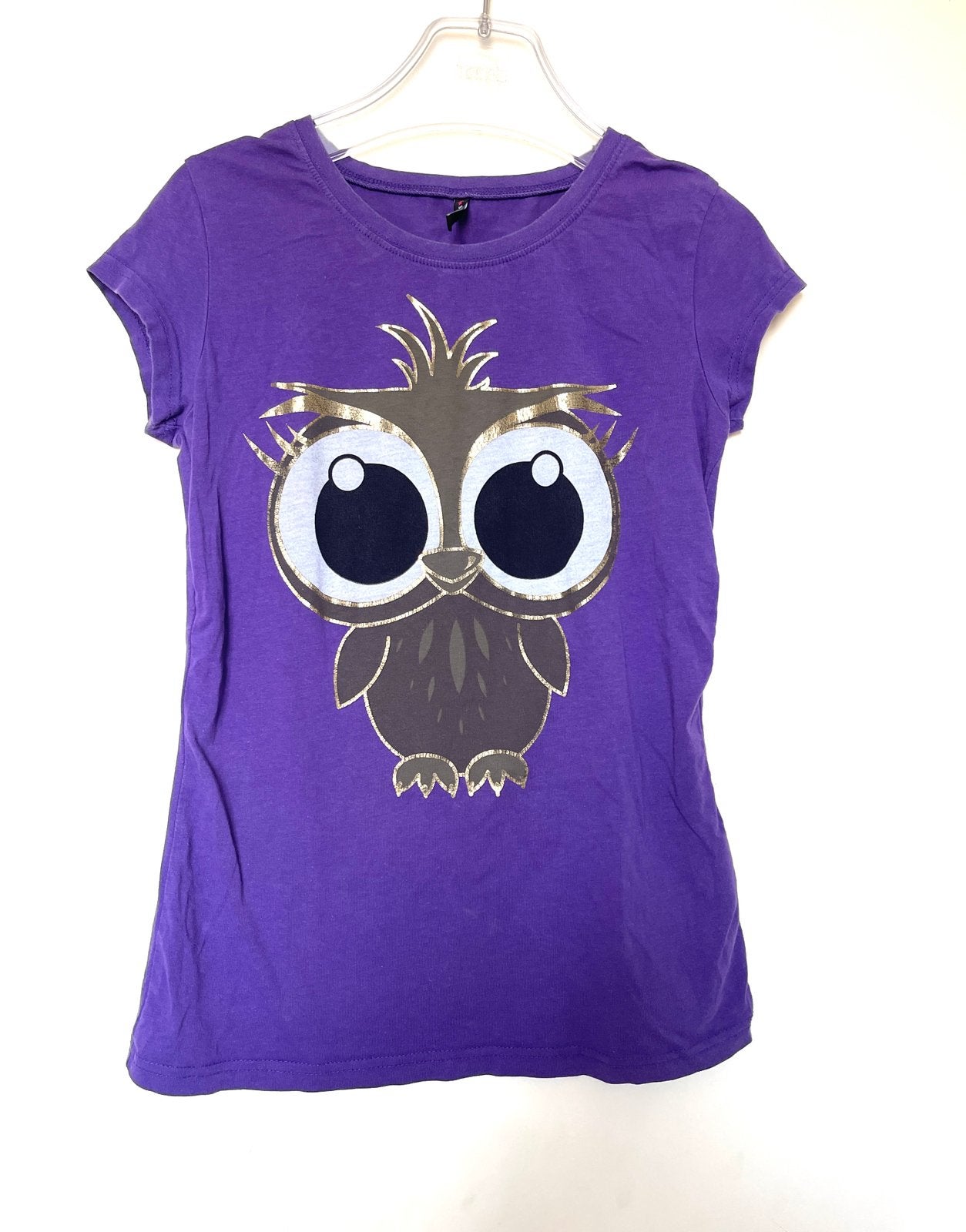 Paars t-shirt met uil, M, Kleding | Dames, Maat 38/40 (M), Paars, Ophalen of Verzenden, Zo goed als nieuw