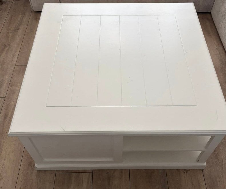 Rivièra Maison Salontafel 90X90 Wit  zonder manden, Ophalen, Gebruikt, 50 tot 100 cm, Vierkant