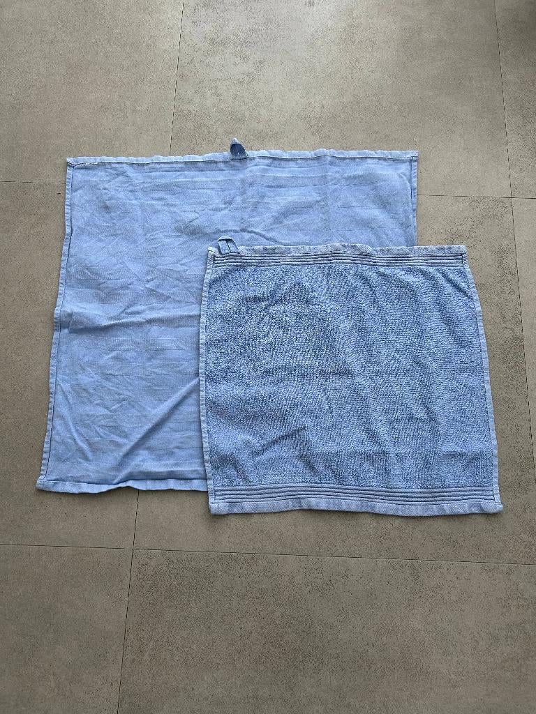 HEMA Keukentextiel set - theedoek en handdoek blauw, Ophalen of Verzenden, Zo goed als nieuw, Blauw, Theedoek of Handdoek