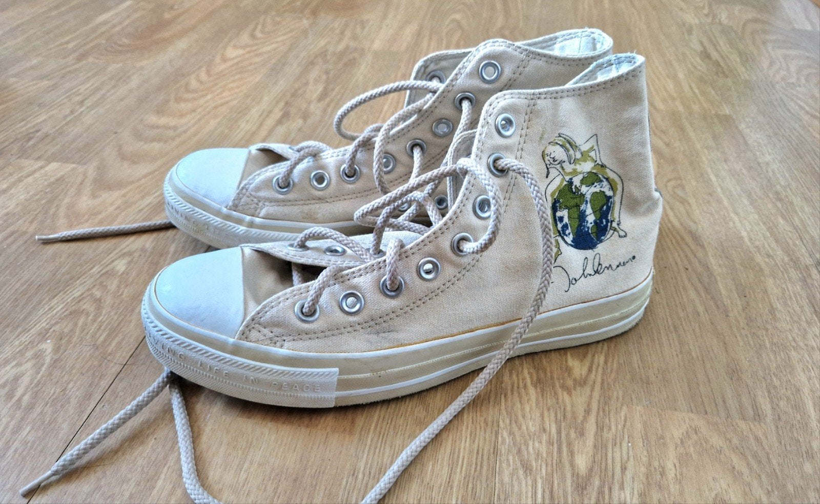 Converse All Star John Lennon M 39,5, Beige, Converse, Ophalen of Verzenden, Sneakers of Gympen