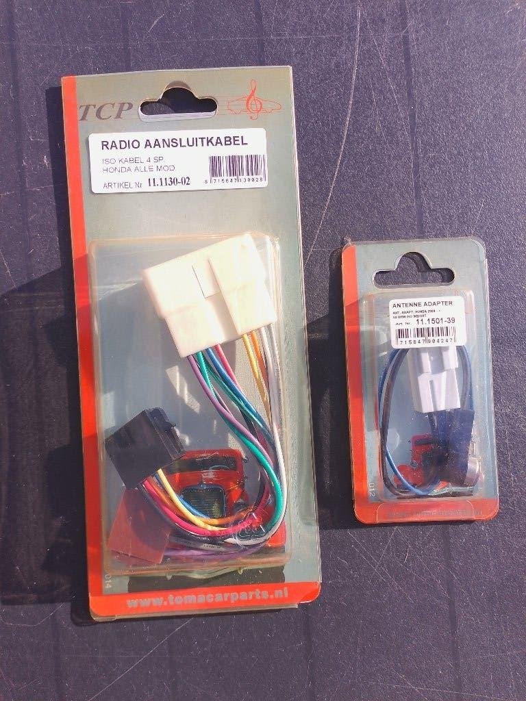 ISO Radio + antenne aansluitkabel Honda alle modellen, Auto diversen, TCP, -, -, Ophalen of Verzenden