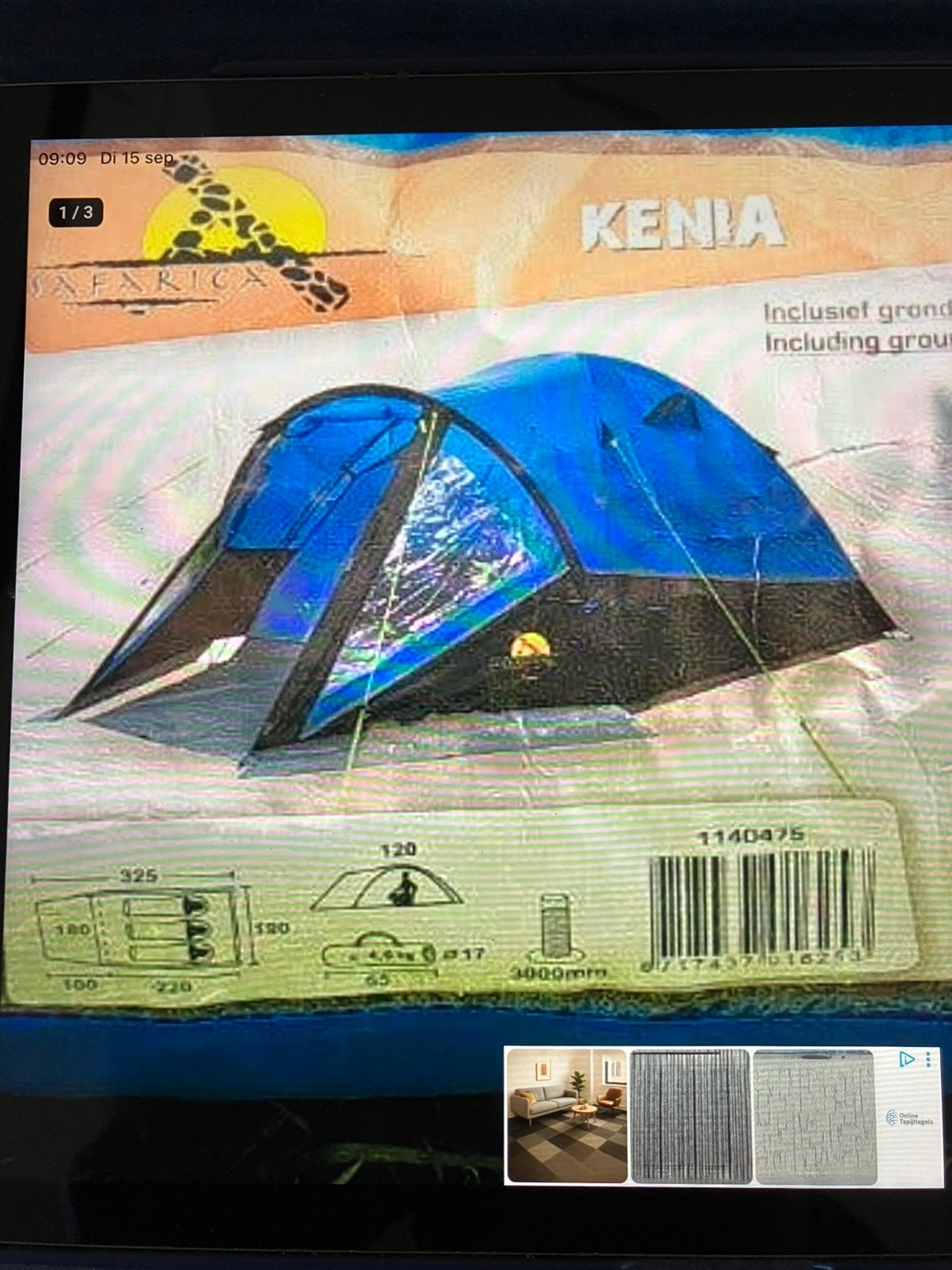 Safarica kenia tent, Ophalen of Verzenden, Zo goed als nieuw