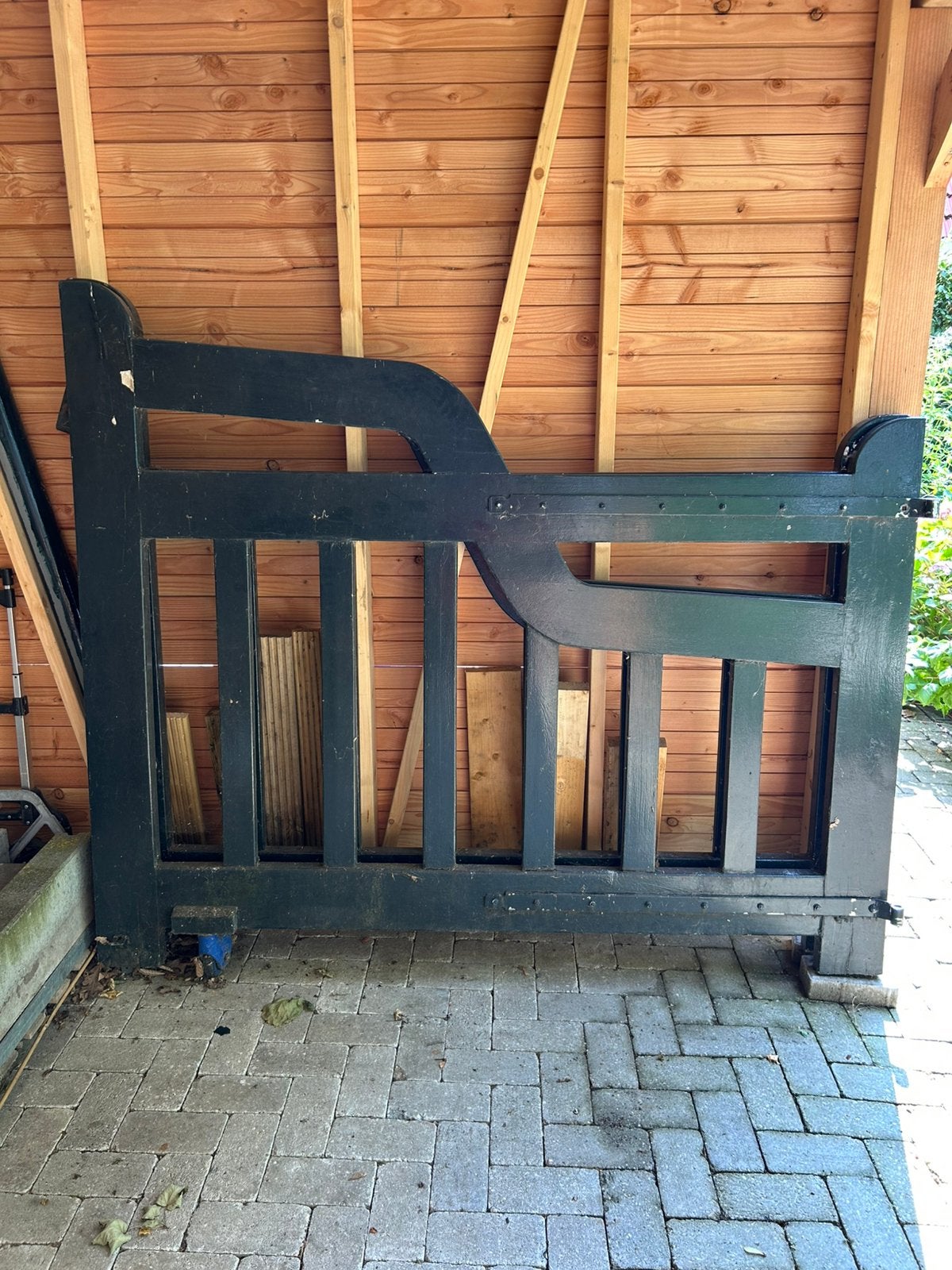 Dubbele poort hek, Ophalen, Met poort, Gebruikt, Tuinhek