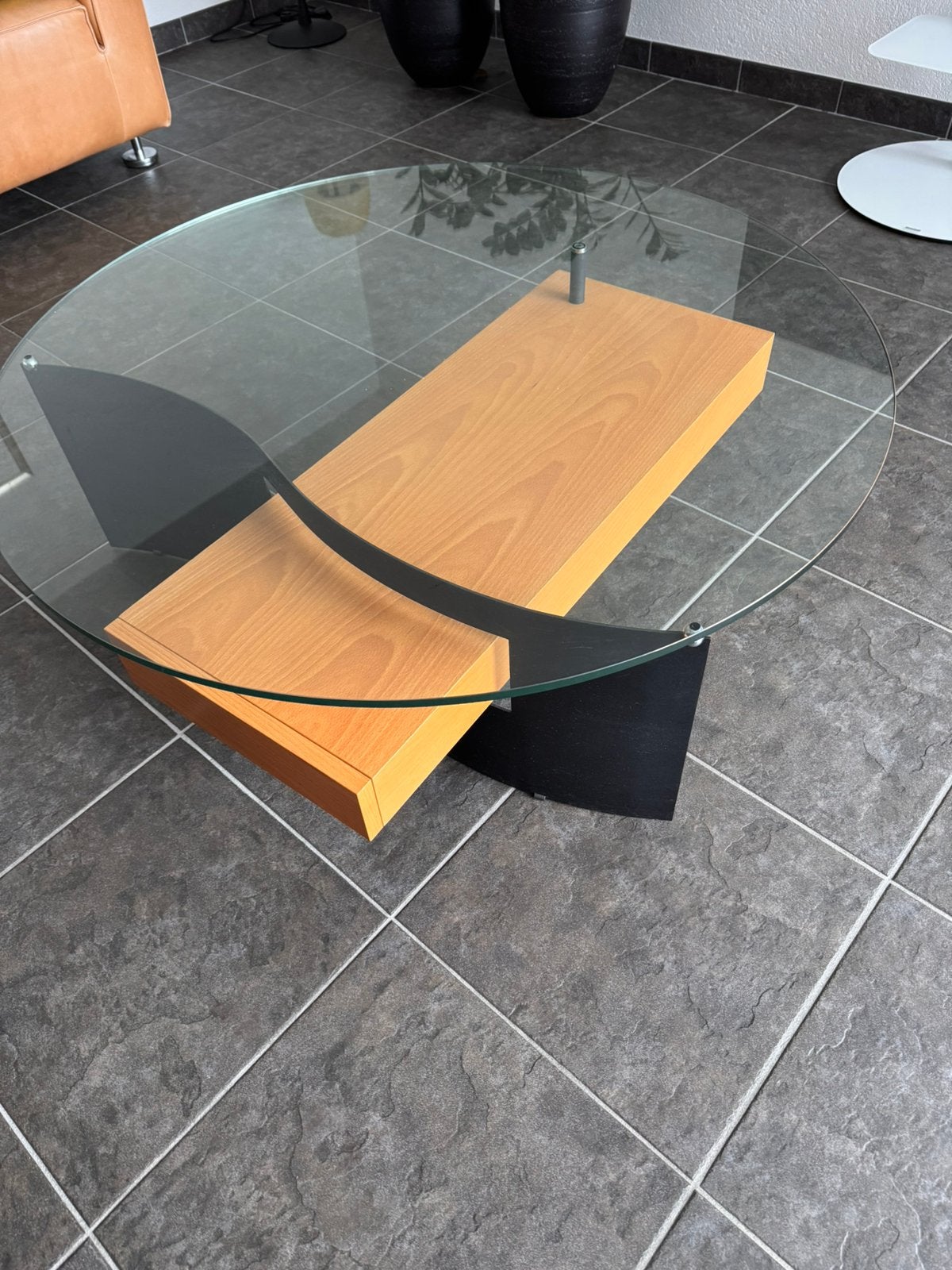 Glazen tafel Castelijn, Ophalen, Zo goed als nieuw, Rond, Glas