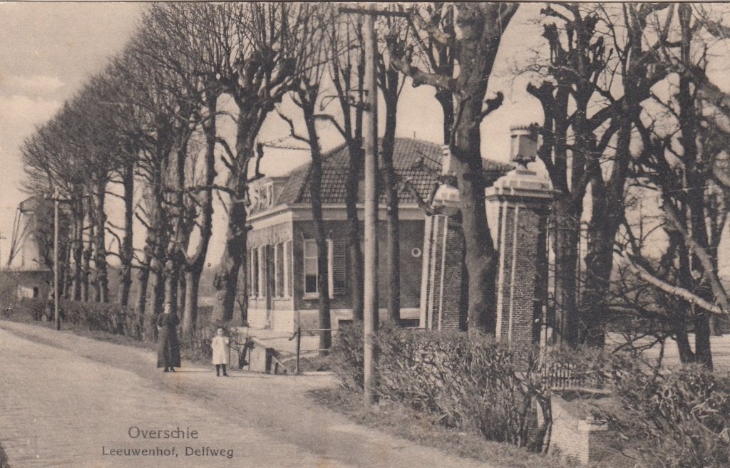 Overschie - Leeuwenhof - Delftweg, Verzenden, 1920 tot 1940, Ongelopen, Zuid-Holland