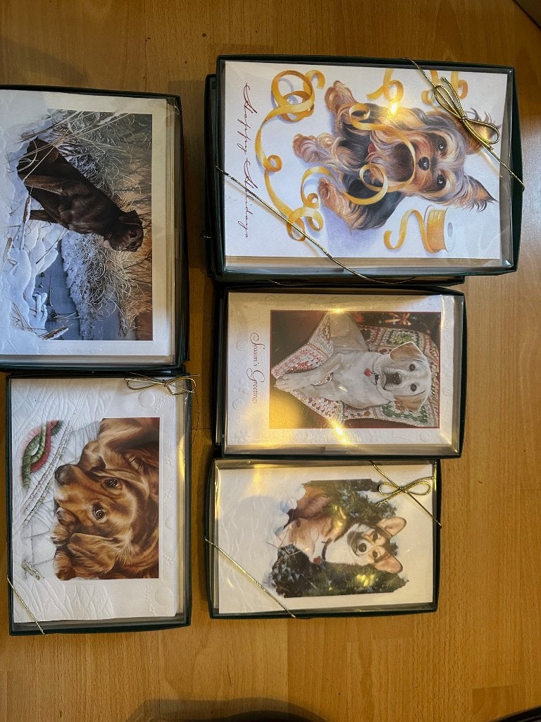 Partij 46 pakjes kerstkaarten - honden - dieren etc., Nieuw, Ophalen of Verzenden, Nvt, Nvt
