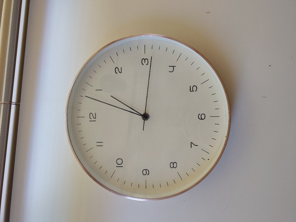 Klok, Wandklok, Analoog, Werkt op batterijen, Ophalen of Verzenden