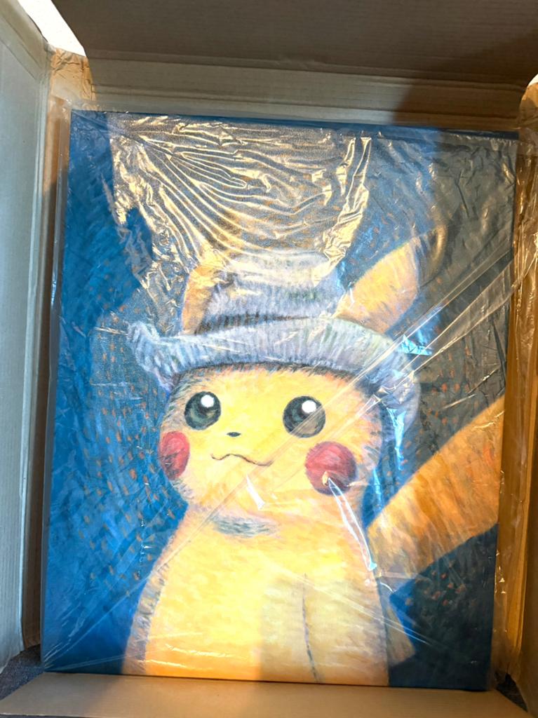 Pokémon Pikachu Van Gogh Canvas potret Set (3 stuks) eevee, Ophalen of Verzenden, Nieuw, Overige typen