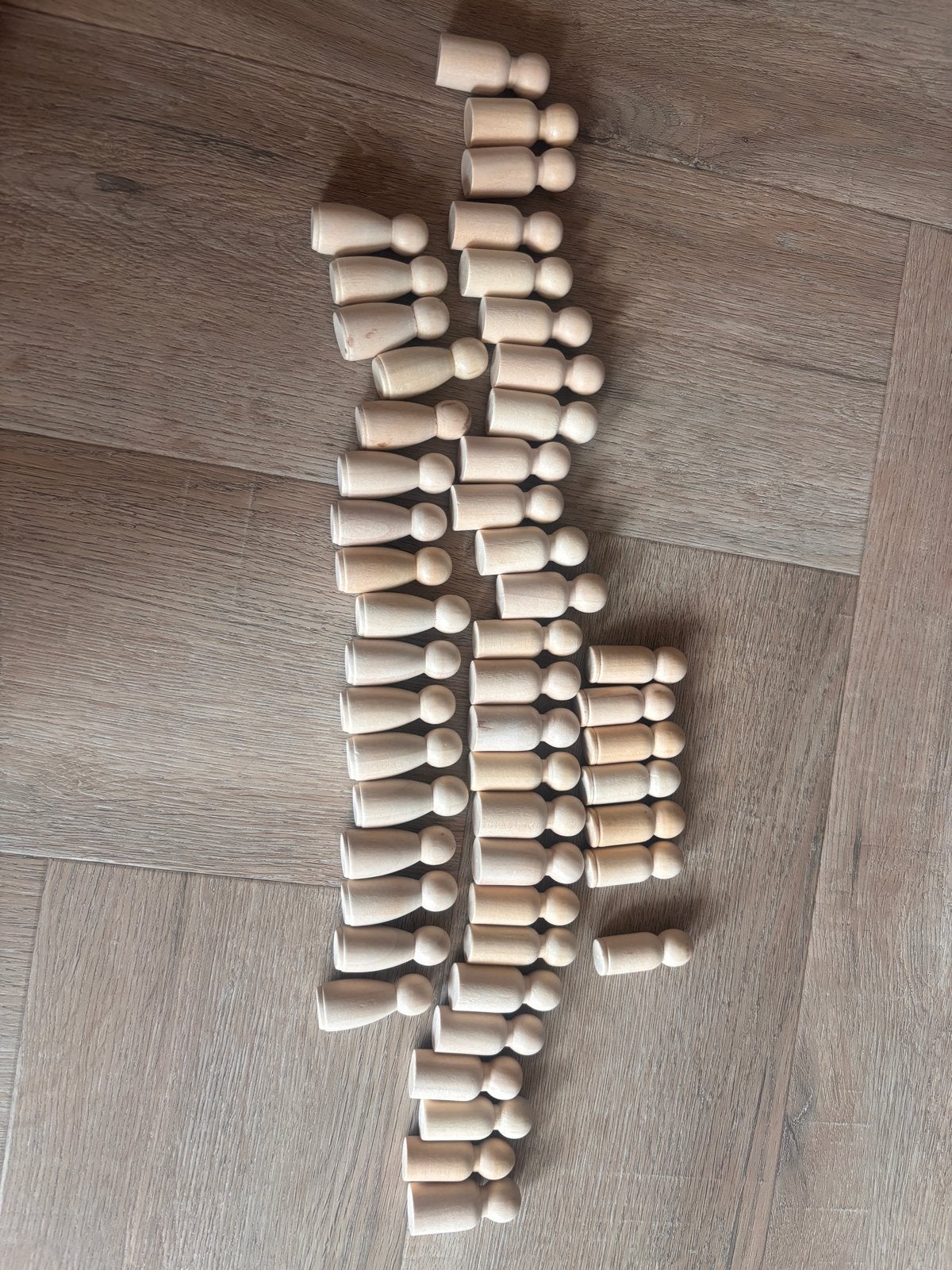 50 Houten Pegdolls 4cm hoog - Onbeschilderd, Ophalen of Verzenden, Nieuw, Overige typen