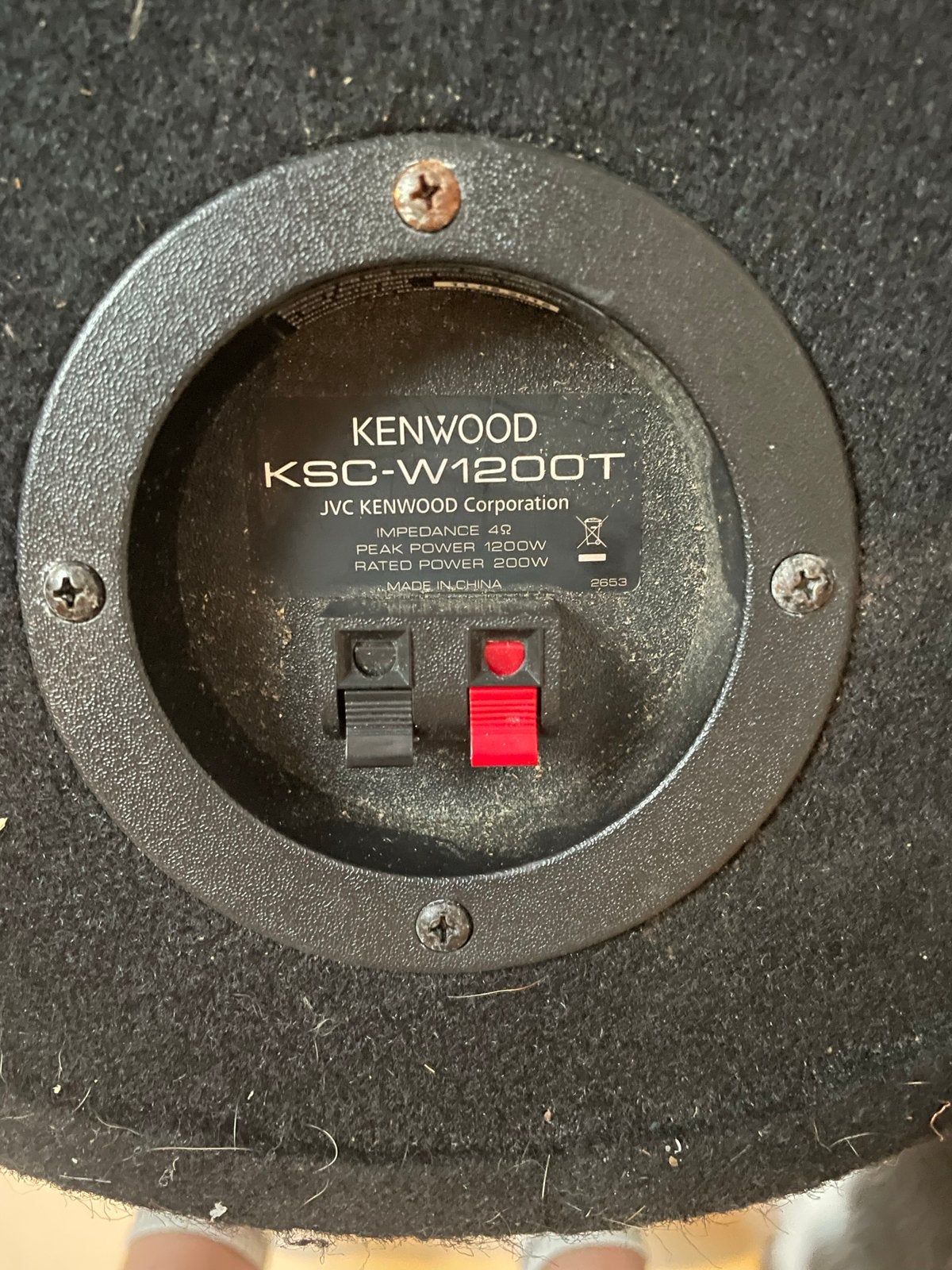 Kenwood KSC-W1200T Subwoofer - Krachtige Bass Tube, Auto diversen, Ophalen, Gebruikt