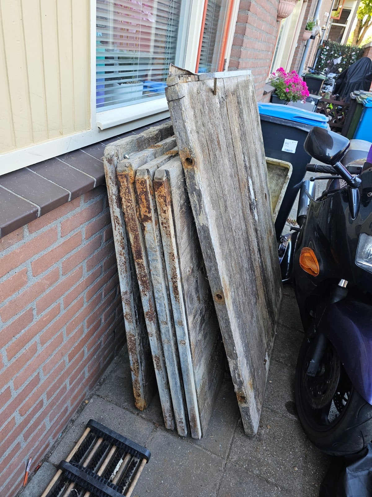 5x steenschotten, Ophalen, Gebruikt, Hout