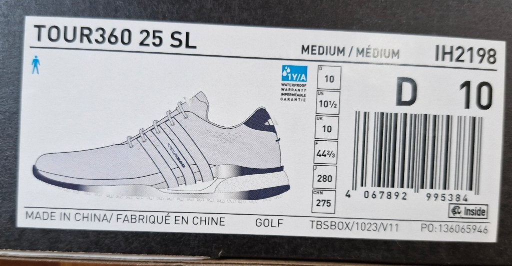 Adidas heren golfschoen tour360 25 SL maat 44 2/3, Ophalen of Verzenden, Zo goed als nieuw, Schoenen, Overige merken