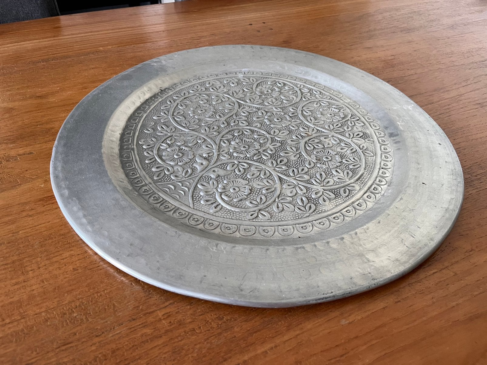 Dienblad zilver, Huis en Inrichting, Woonaccessoires | Dienbladen, Ophalen of Verzenden, Gebruikt, Rond, Metaal