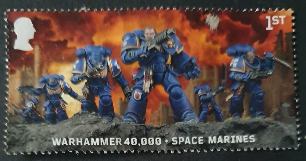 210-26 Engeland / Warhammer 40.000 - Space Marines, Verzenden, Gestempeld