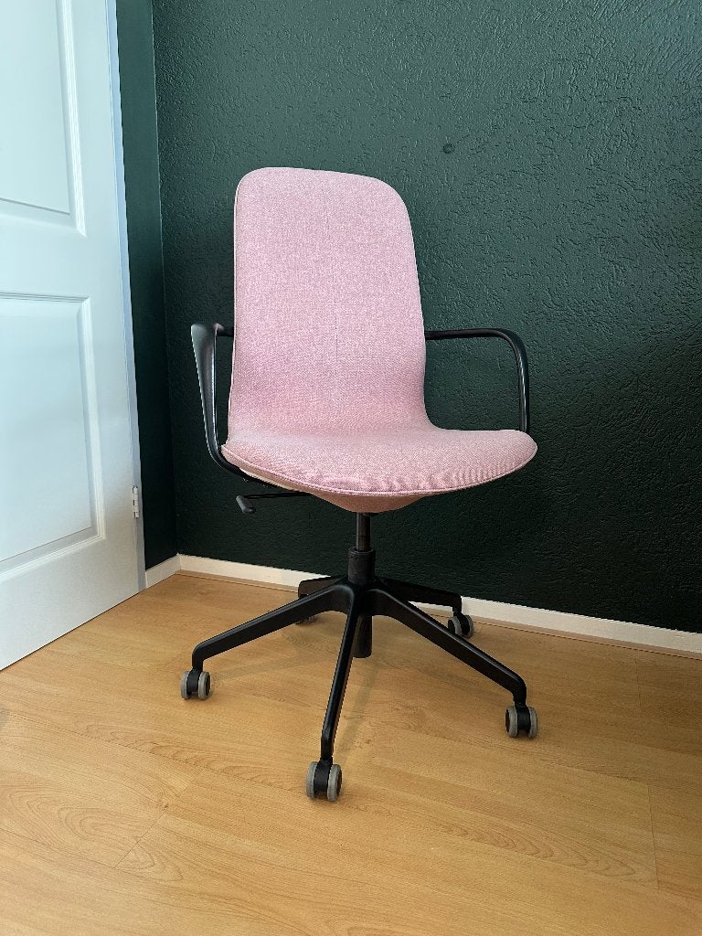 IKEA Långfjäll bureaustoel roze/zwart, Ophalen, Zo goed als nieuw, Roze, Bureaustoel