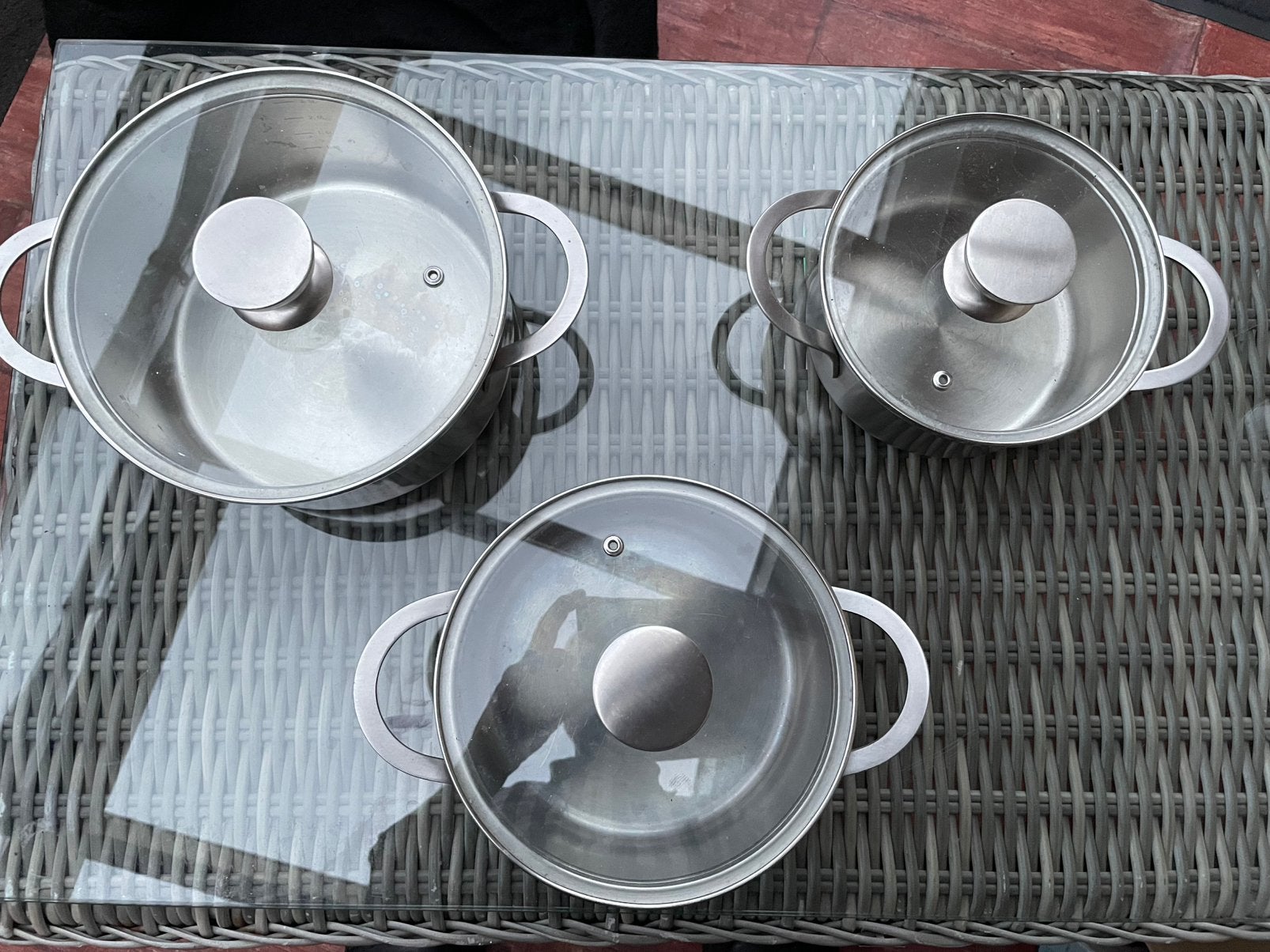 3 brabantia pannen, Mvt, Pannenset, Ophalen of Verzenden, Zo goed als nieuw
