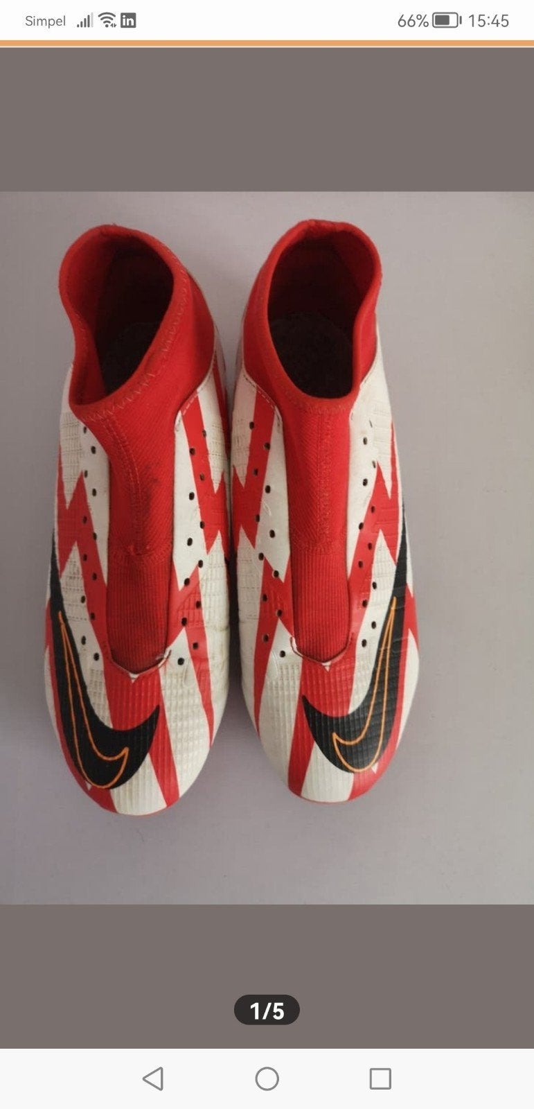 Nike mercurial CR7 maat 42 rood wit, Gebruikt, Schoenen, Maat M, Ophalen of Verzenden
