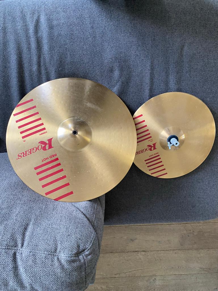 Hayman drumstel met Rogers bekkens en Pure Sound hardware, Ophalen, Zo goed als nieuw, Overige merken